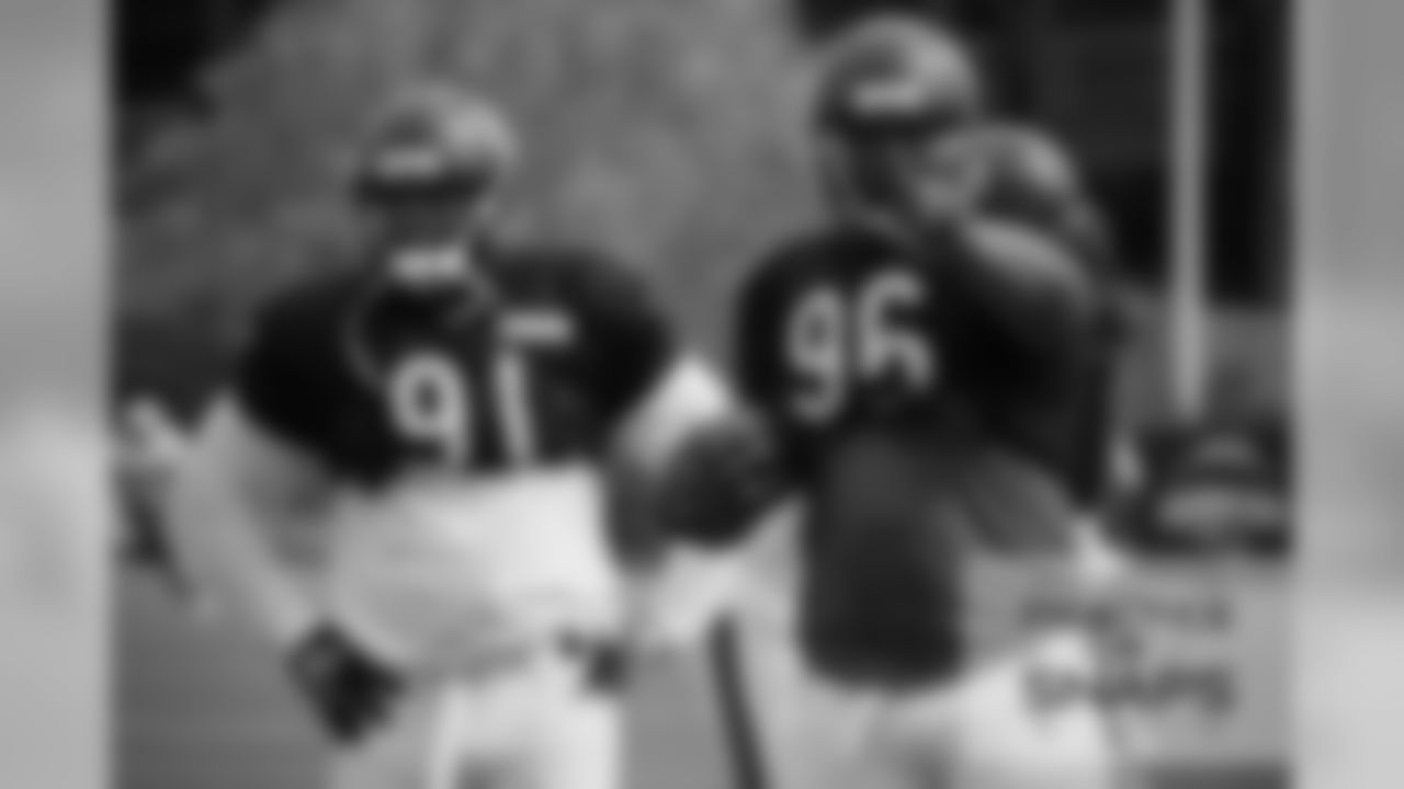 DL Eddie Goldman (91) and DL Akiem Hicks (96).