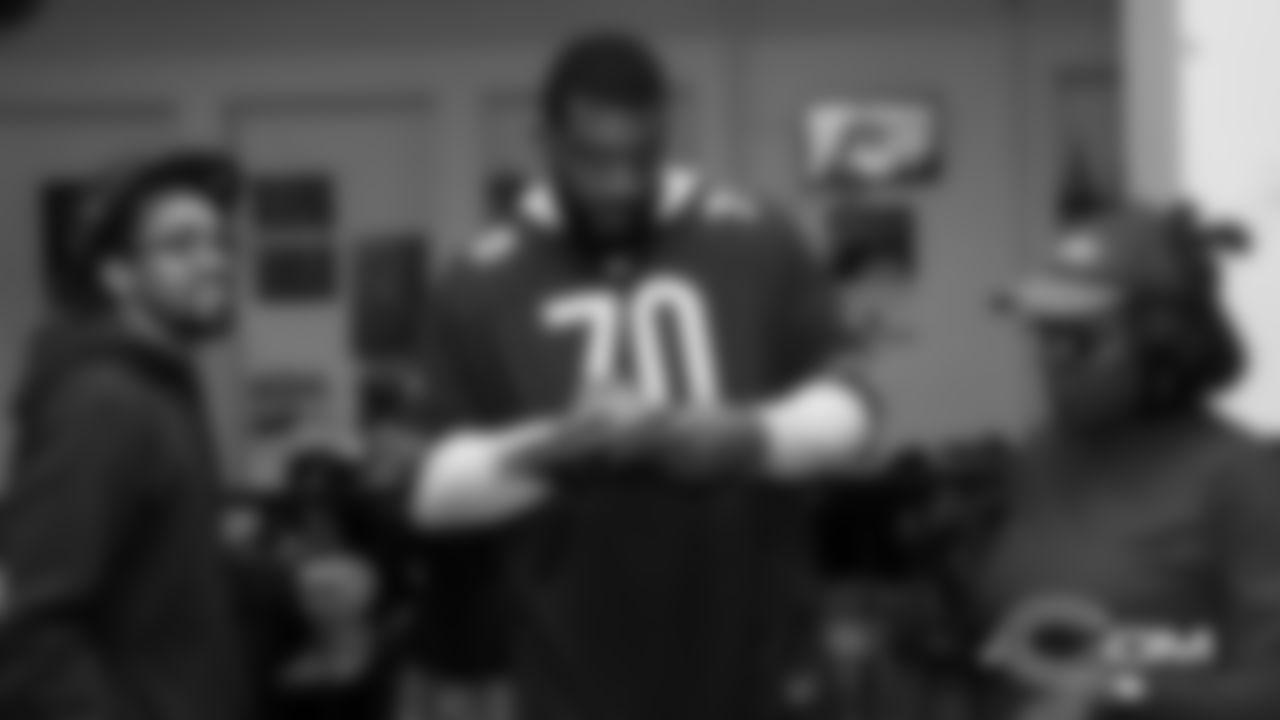 The Chicago Bears host their annual Holiday Giving Initiative, Monday, December 17, 2018, in Chicago, Illinois.