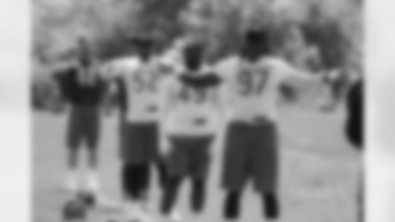 LBs Christian Jones, Sam Acho, and Willie Young