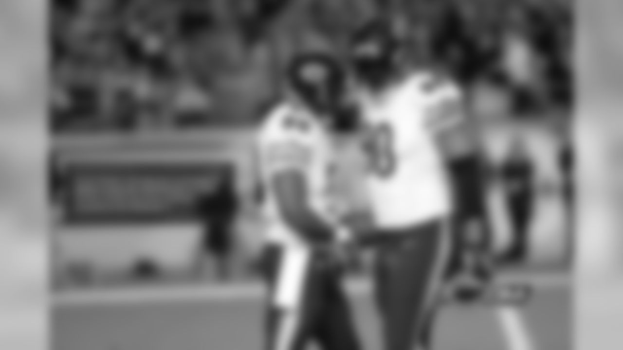 On the Steelers' third play from scrimmage, D.J. Williams sacked Ben Roethlisberger on a blitz, forcing a fumble that James Anderson recovered at the Pittsburgh 17.