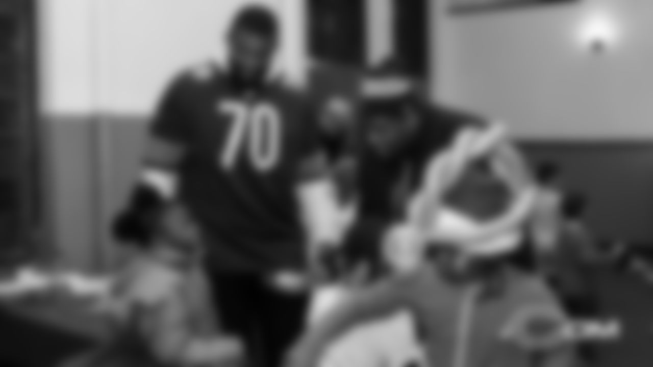 The Chicago Bears host their annual Holiday Giving Initiative, Monday, December 17, 2018, in Chicago, Illinois.
