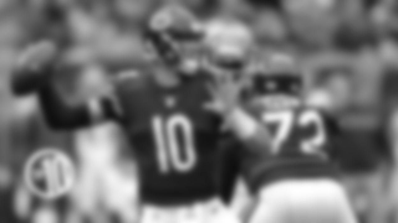 (1) Mitchell Trubisky threw six TD passes—one shy of the NFL record—in a 48-10 rout of the Buccaneers Sept. 30. He became the first Bears QB to throw five TD passes in a half.