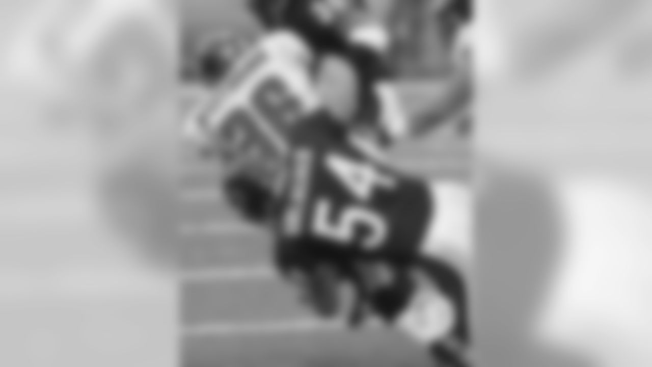 Urlacher recorded 13 tackles, three tackles-for-loss, one sack and one pass breakup against the Philadelphia Eagles Nov. 3, 2002 in Champaign, Ill.