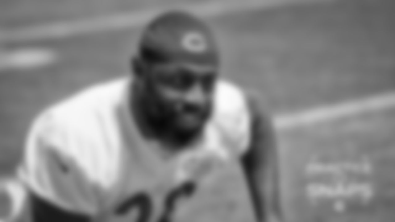 Chicago Bears rookies attend Rookie Mini Camp at Halas Hall, Saturday, May 4, 2019, in Lake Forest, Illinois.