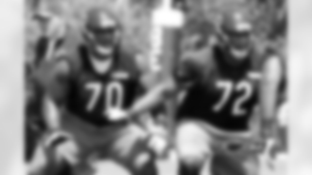 OL Bobby Massie (70) and OL Charles Leno Jr. (72)