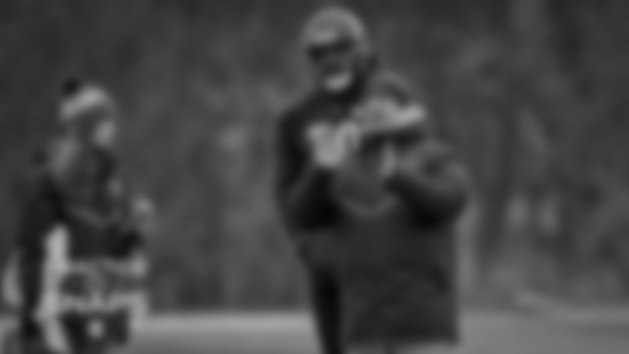 Offensive line coach Harry Hiestand