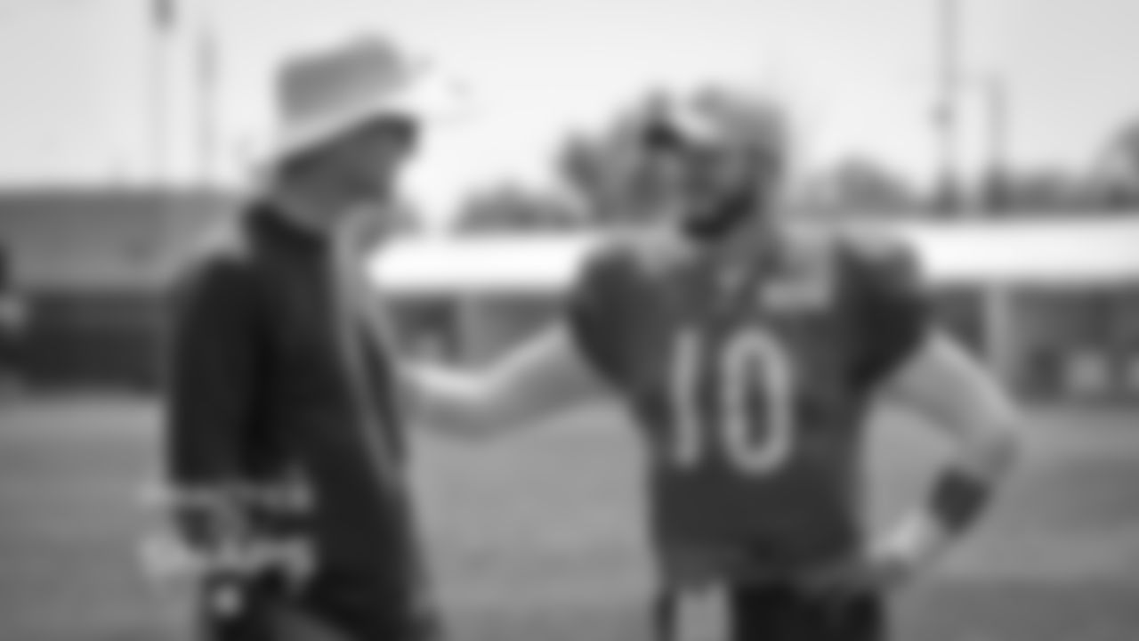 Former Broncos QB Peyton Manning, QB Mitchell Trubisky