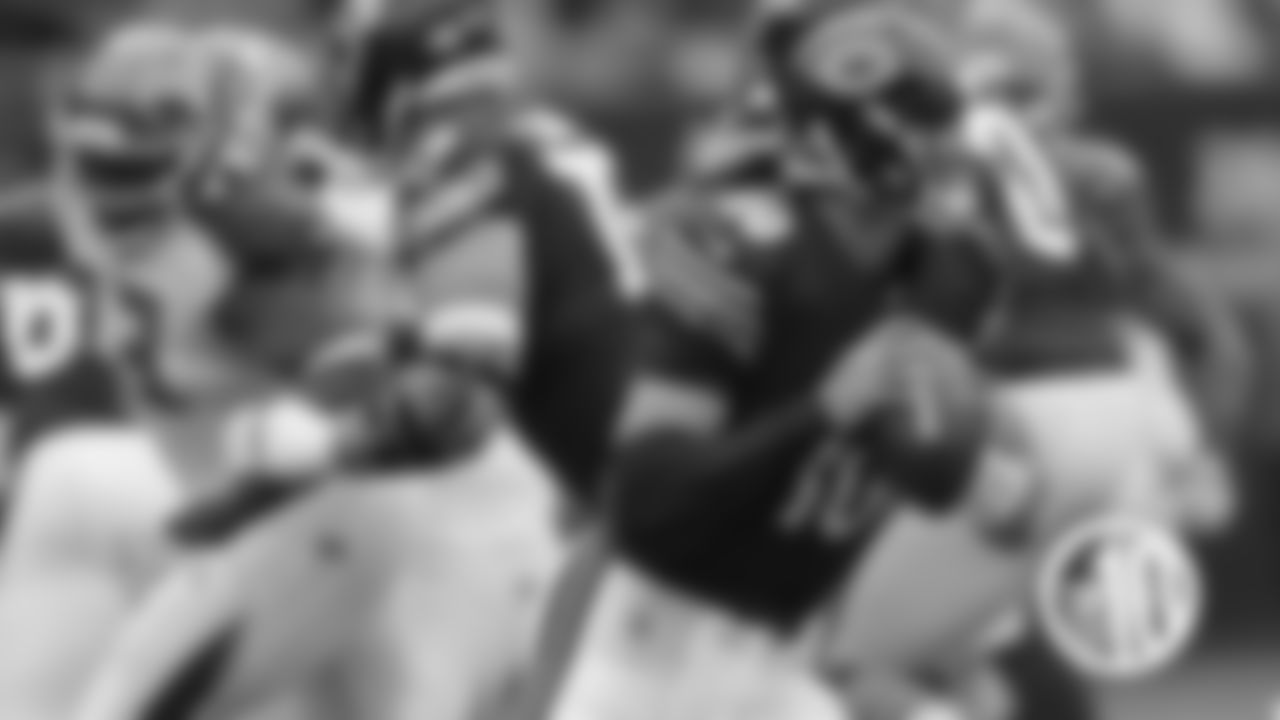 (2) Mitchell Trubisky passed for 212 yards and three touchdowns in the second quarter of a 48-10 win over the Buccaneers Sept. 30, 2018 at Soldier Field.