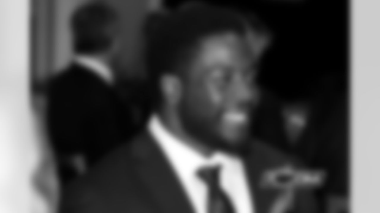 Defensive lineman Lamarr Houston enjoying the evening's program.
