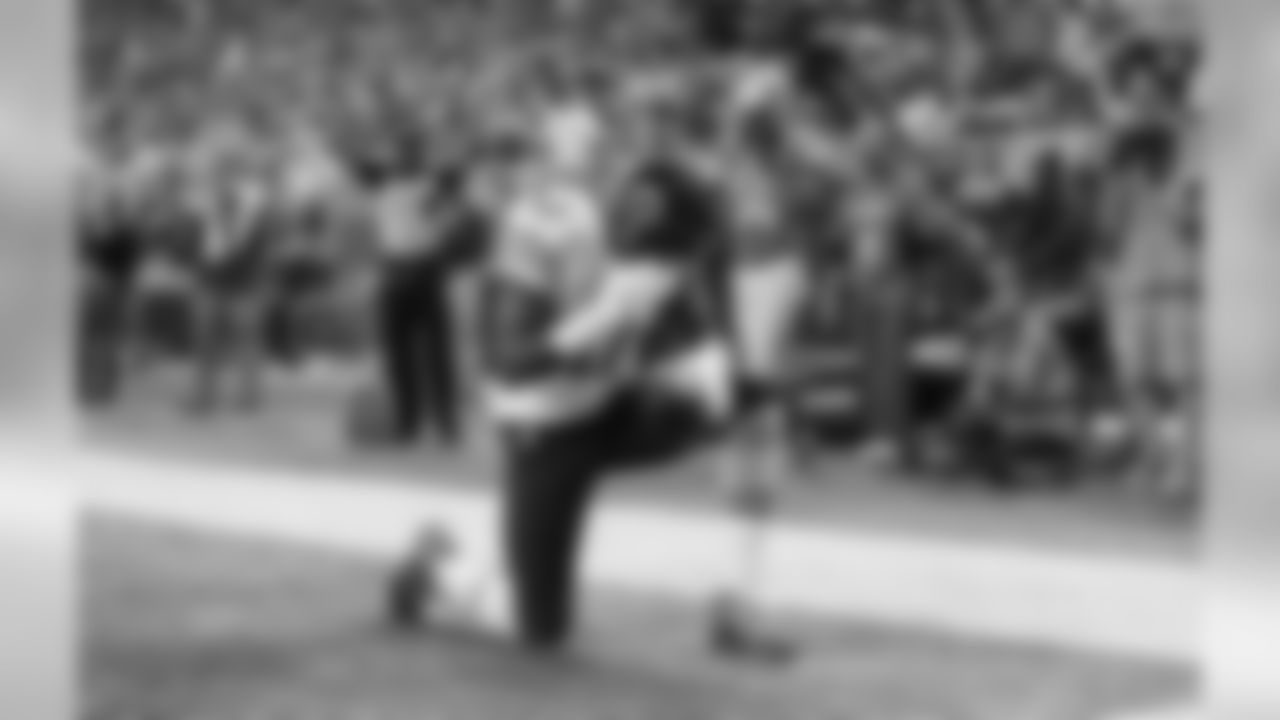 Chicago Bears wide receiver Alshon Jeffery kneels after his 10-yard touchdown run.