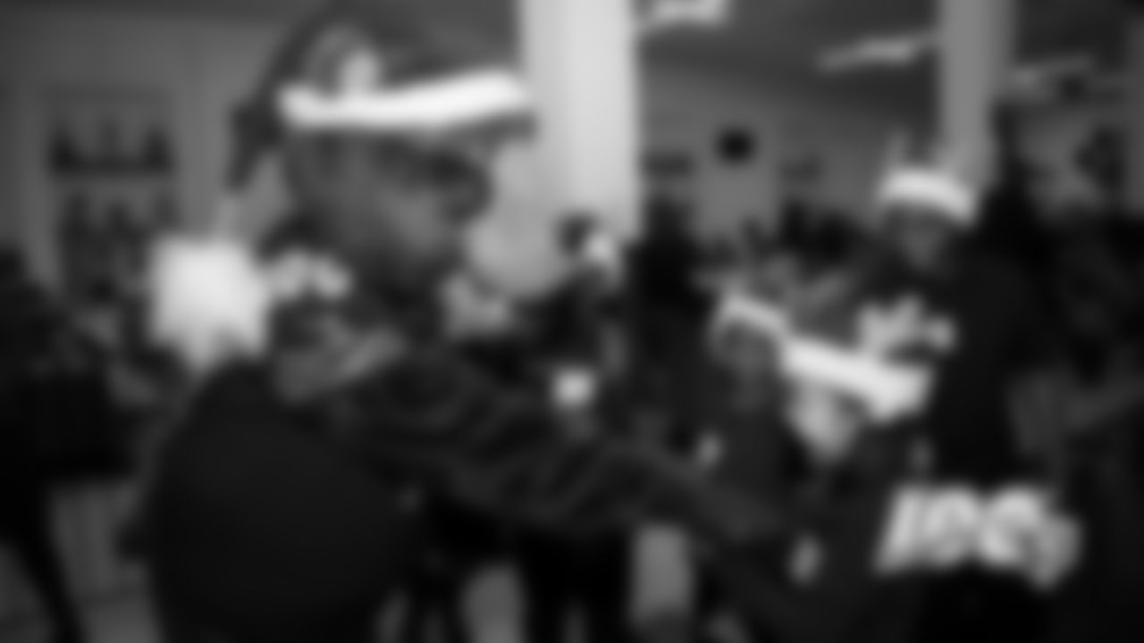 The Chicago Bears host their annual Holiday Giving Initiative, Monday, December 16, 2019, in Chicago, Illinois.