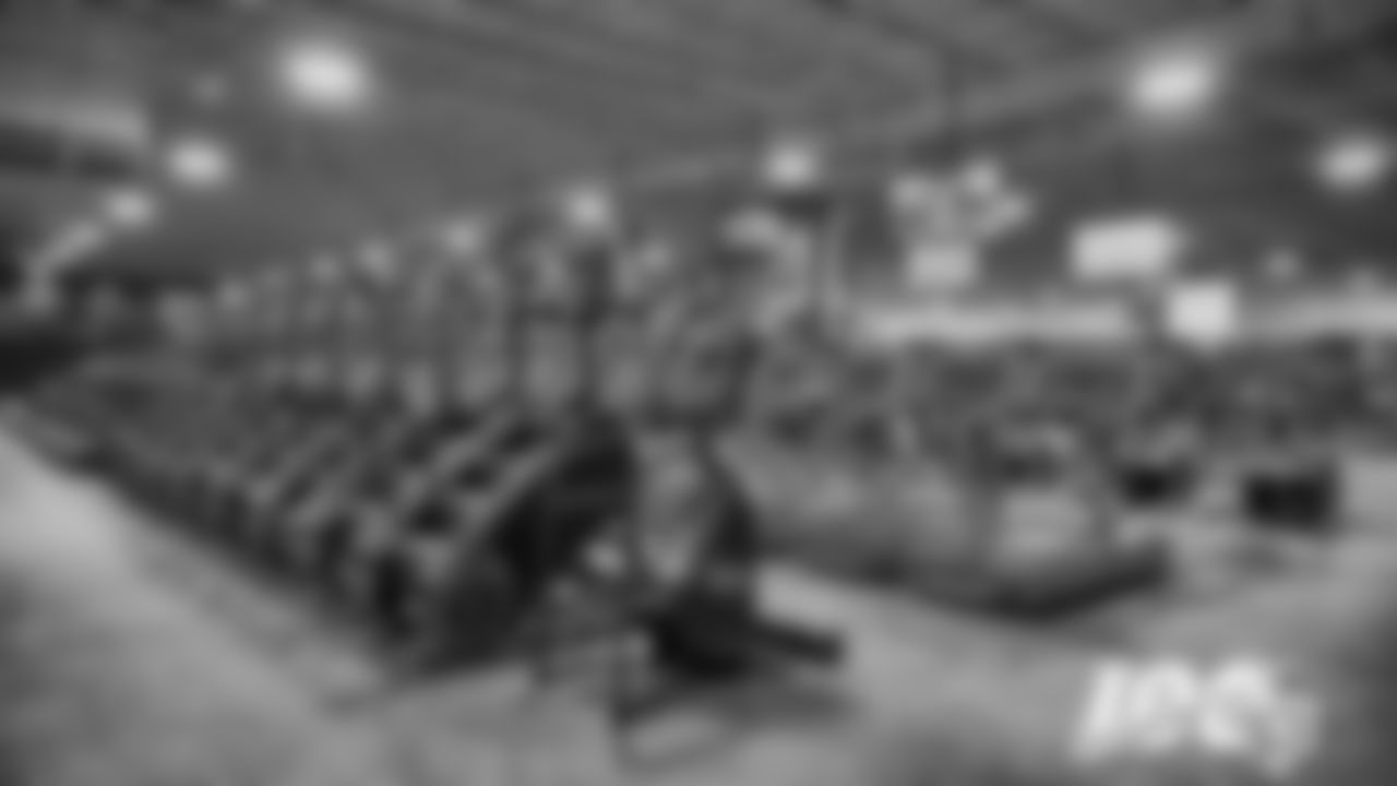 A detailed view of the new Bears Fit facility, Friday, April 12, 2019, in Vernon Hills, Illinois.