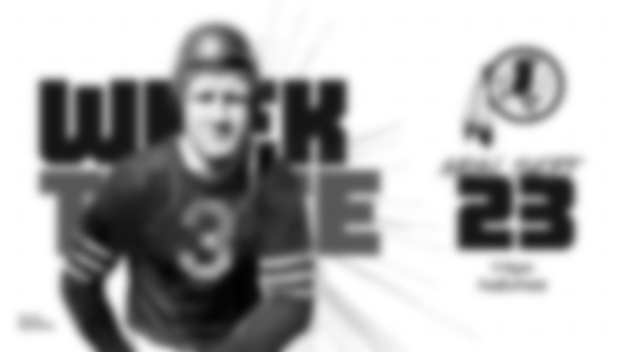 Week 3
Bears at Washington Redskins
Monday, September 23
7:15