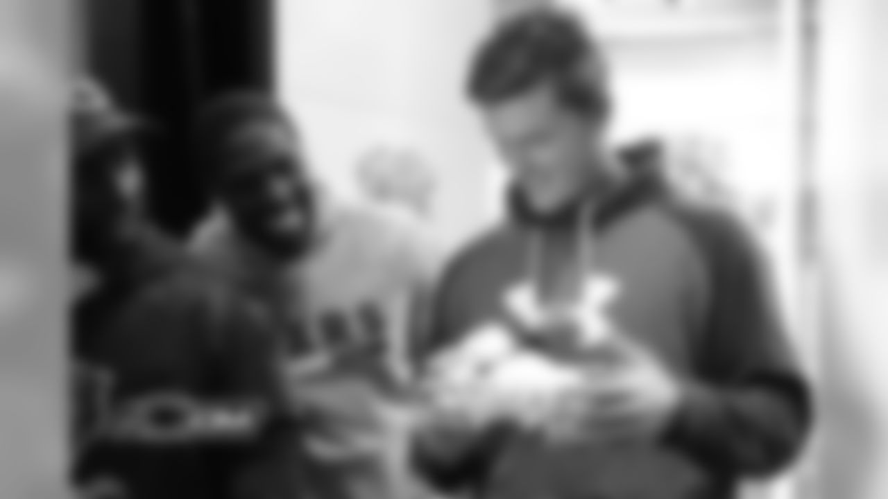 (Left to right) CB Prince Amukamara, OLB Sam Acho, TE Daniel Brown