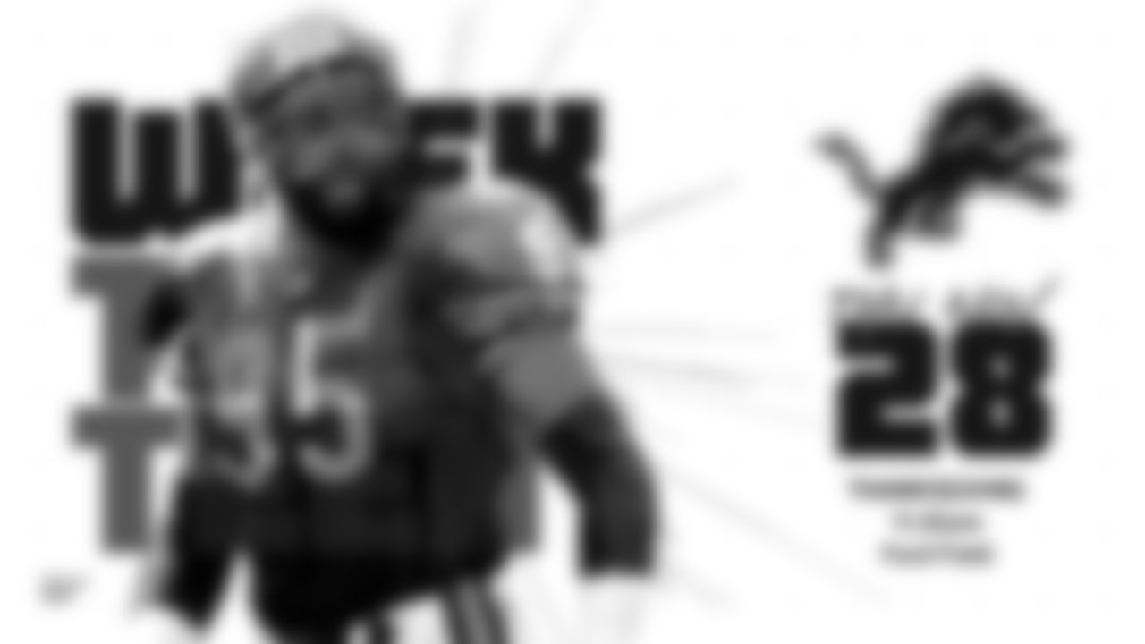 Week 13
Bears at Detroit Lions
Thursday, November 28
11:30 AM
