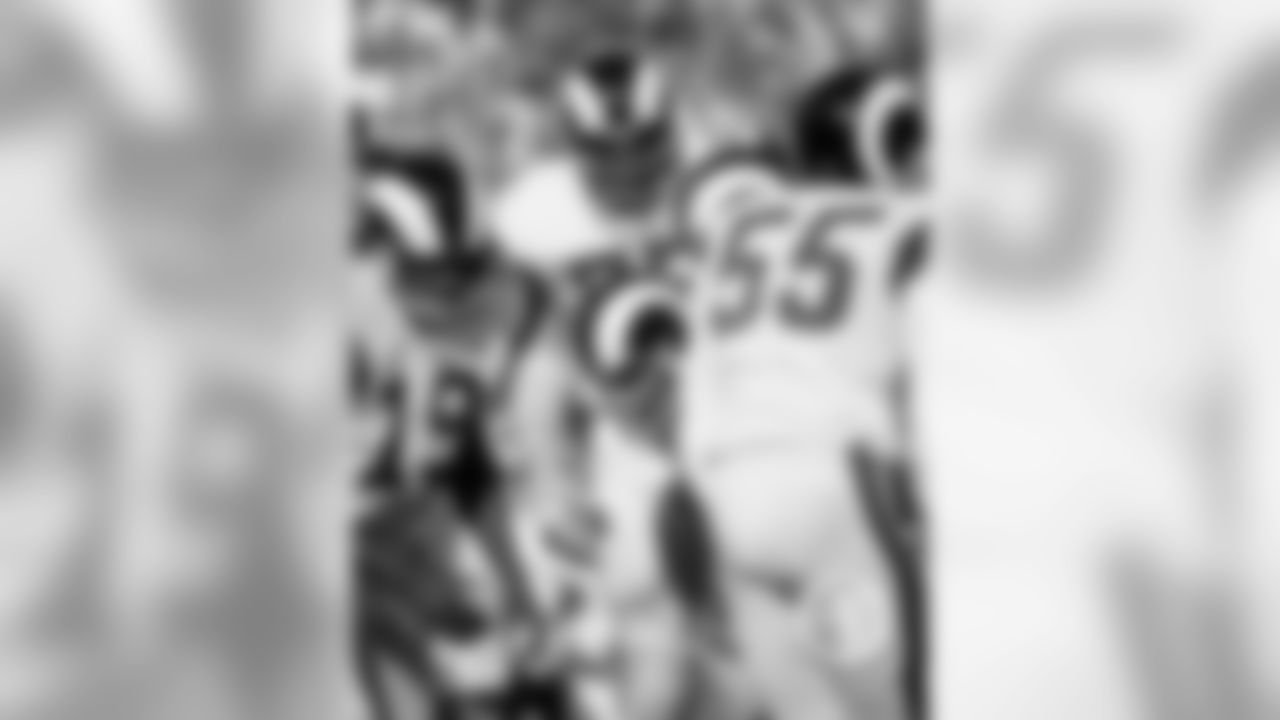 Fearsome Foursome: Dominant Rams defensive line of 1960s led by Deacon Jones and Merlin Olsen.