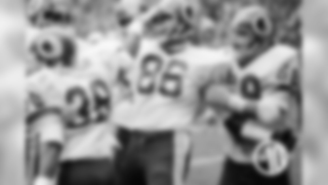 Hogs: Nickname given to Redskins offensive line in 1980s led by Russ Grimm.