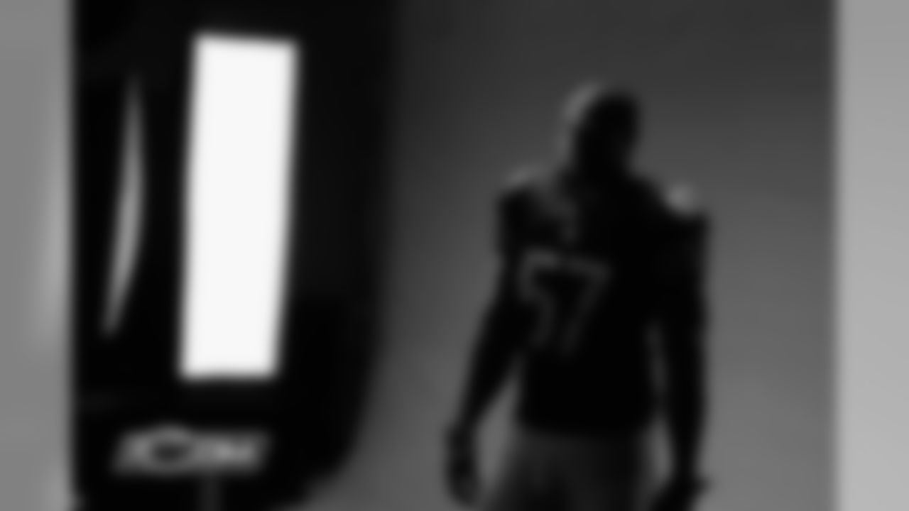 LB Jon Bostic poses during his photo shoot.