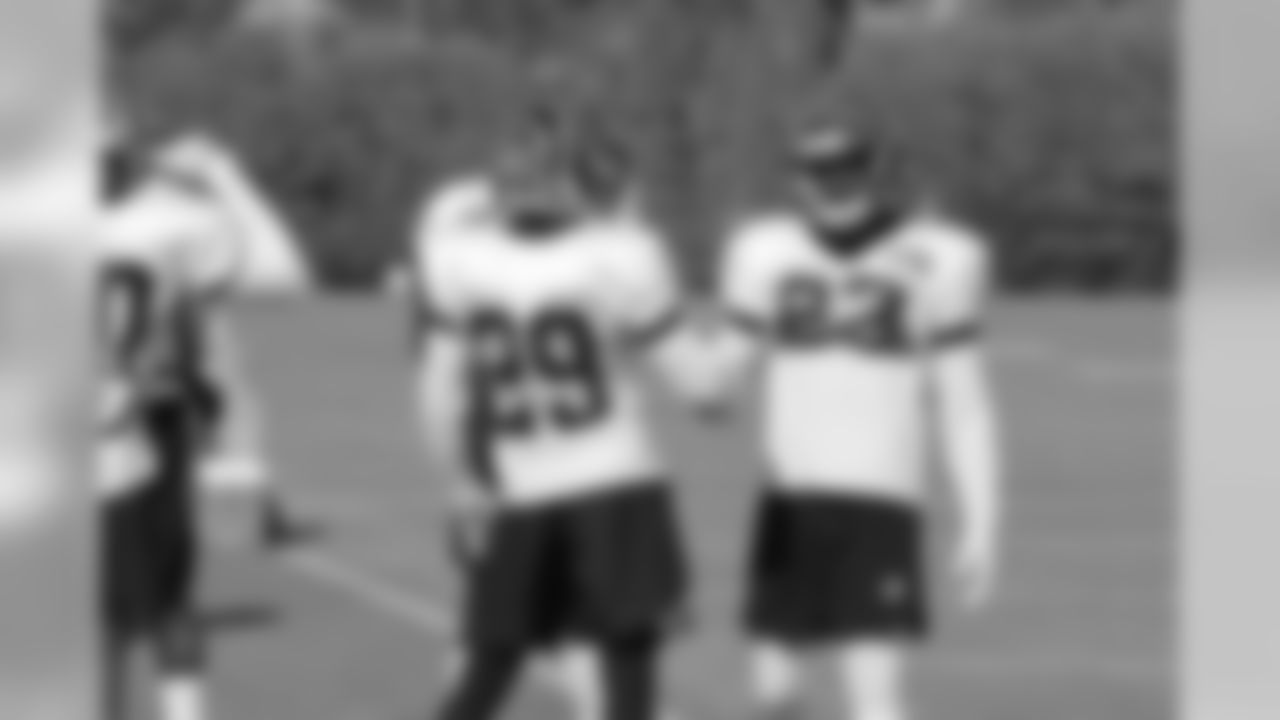 Tony McRae and Darius Phillips prior to Wednesdays' practice.