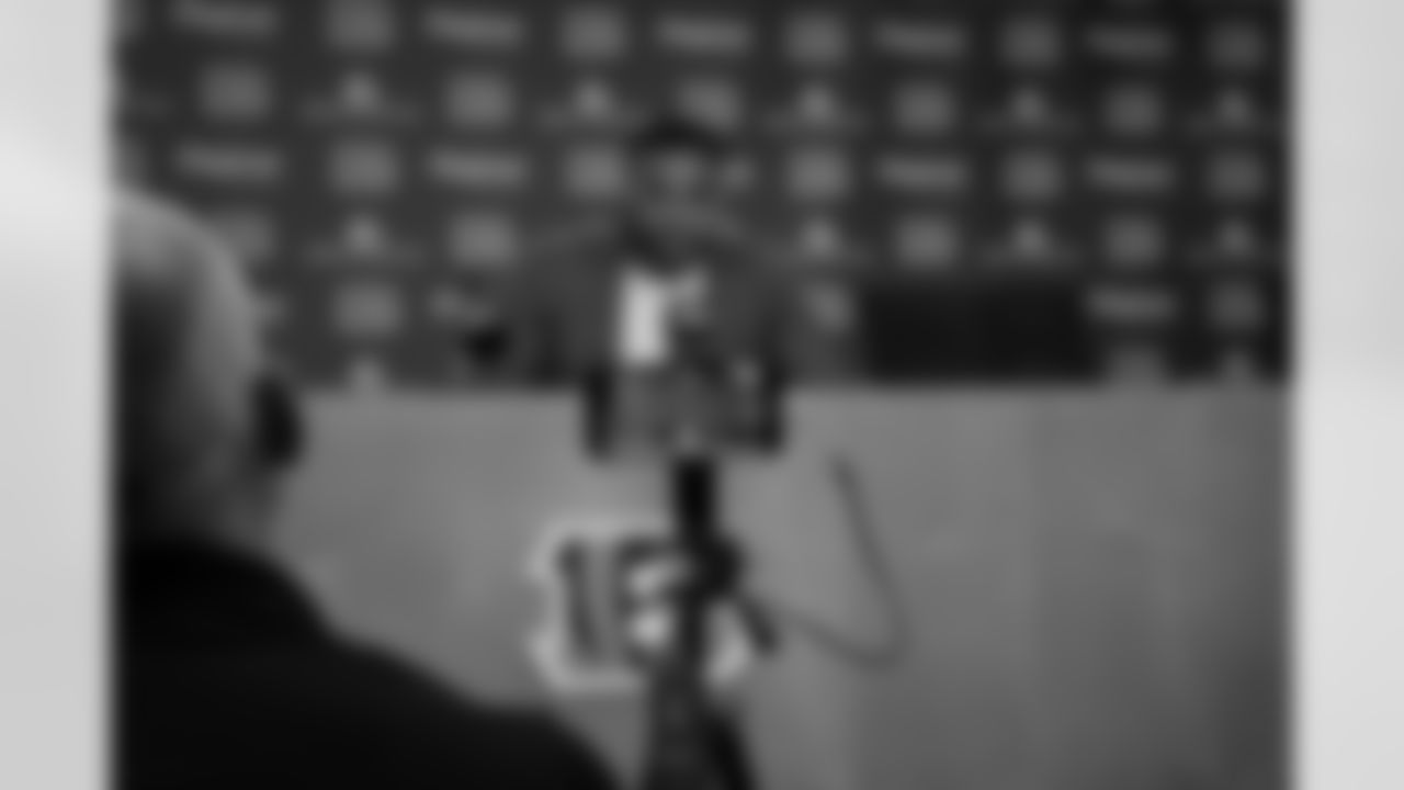 Bengals free agent signee Orlando Brown Jr. speaks to the media on March 17, 2023.