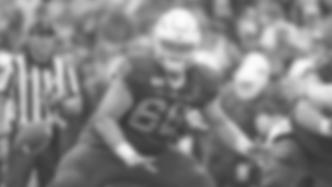 Iowa State offensive lineman Josh Knipfel during an NCAA football game against Louisiana-Monroe on Saturday, Sept. 21, 2019 in Ames, Iowa. (AP Photo/Justin Hayworth)