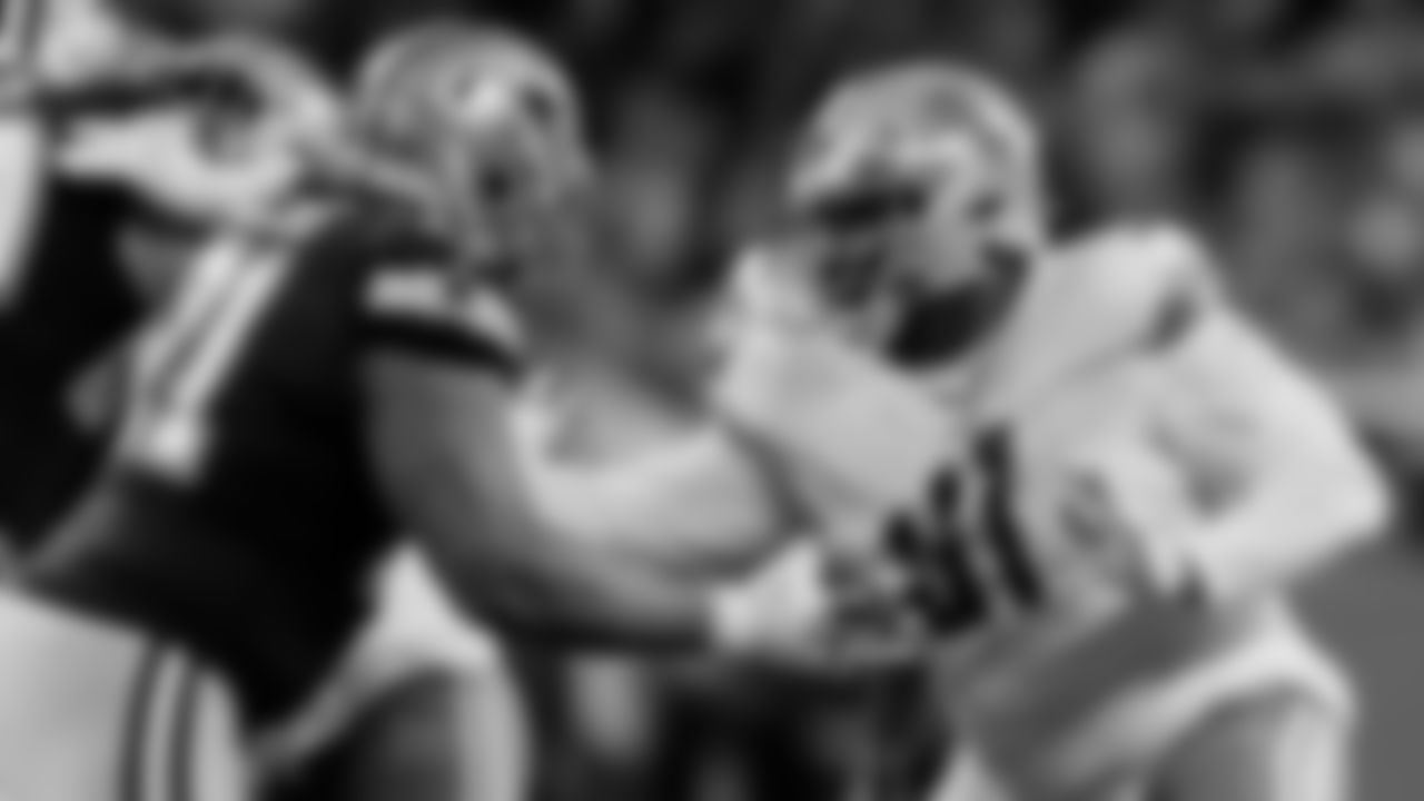 Detroit Lions defensive tackle A'Shawn Robinson (91) is blocked by Dallas Cowboys offensive tackle La'el Collins (71) during the second half of an NFL football game, Sunday, Nov. 17, 2019, in Detroit. (AP Photo/Duane Burleson, File)