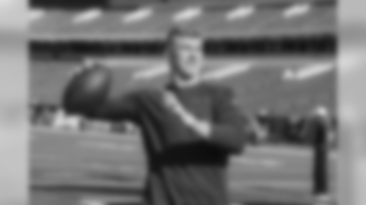 Cincinnati Bengals quarterback Andy Dalton practices before an NFL football game against the Jacksonville Jaguars, Sunday, Oct. 20, 2019, in Cincinnati. (AP Photo/Gary Landers)
