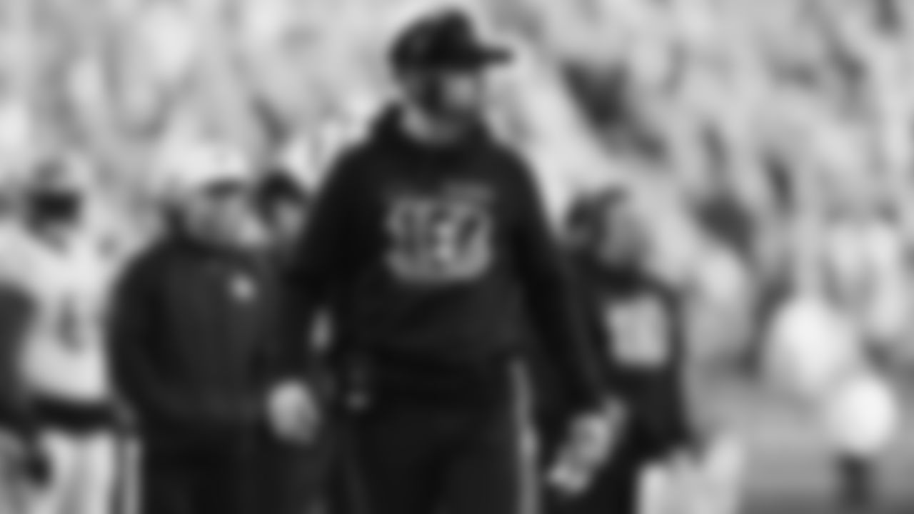 Head coach Zac Taylor on the sidelines during the AFC Championship game in Kansas City.