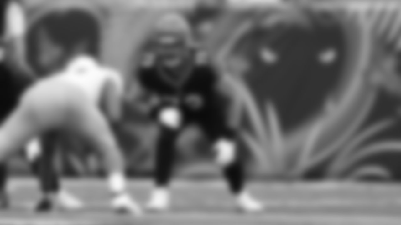 Bengals left tackle Jonah Williams in action against the Los Angeles Chargers during Week 1 of the 2020 NFL season.