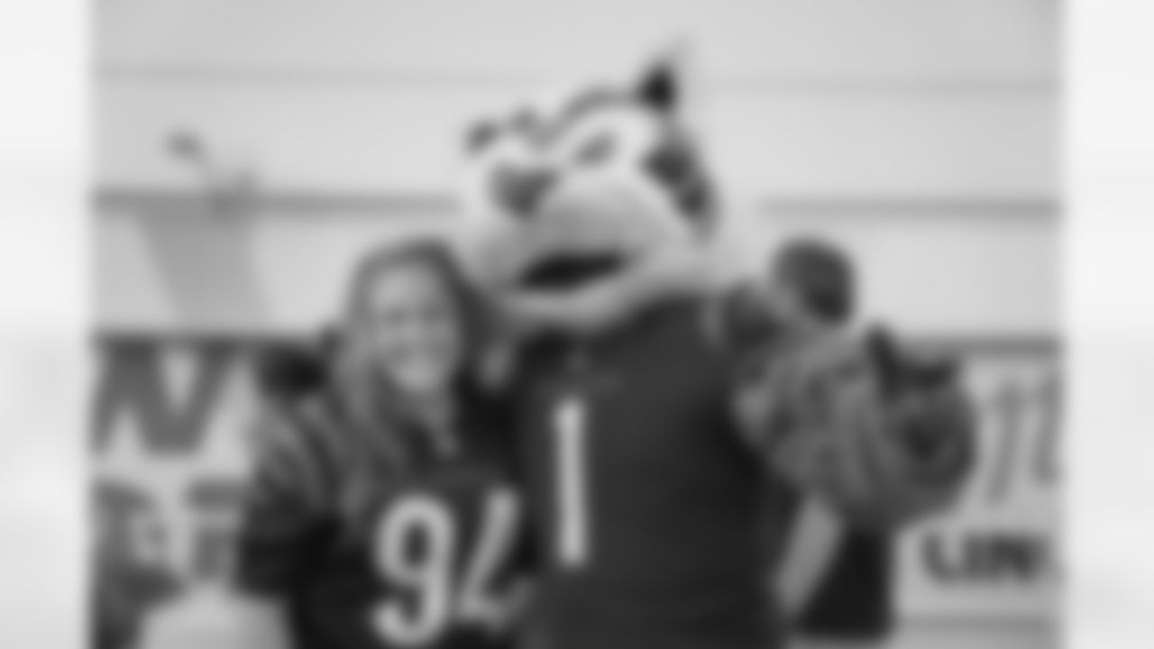 A fan poses with Who Dey at Paycor Stadium during the Packers-Bengals preseason game on Friday, August 11, 2023.