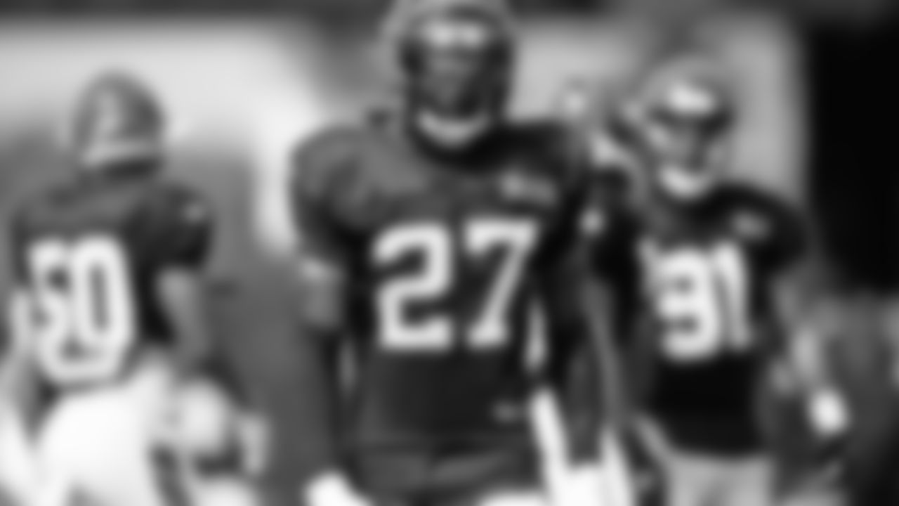 Cornerback Tony Brown looks over to the sideline.