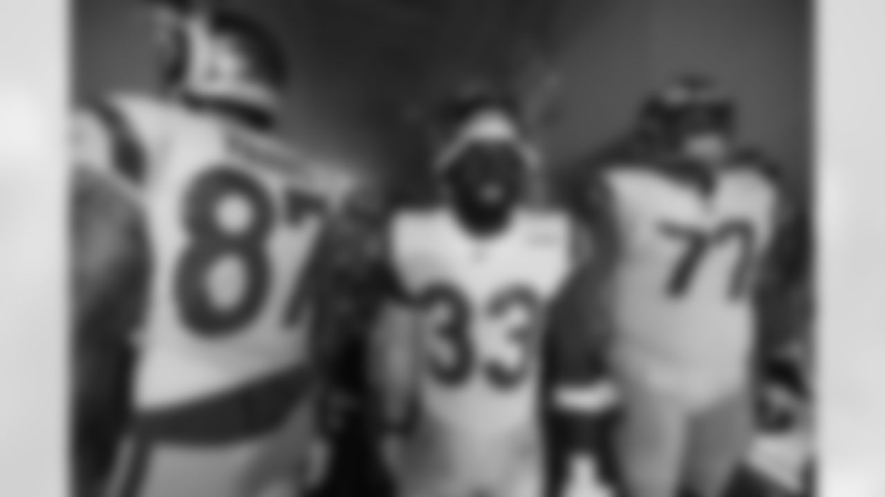 Los Angeles Rams safety Nick Scott (33) reacts in the tunnel prior to an NFL football game between the Los Angeles Rams and the Dallas Cowboys, Sunday, Oct. 9, 2022 in Inglewood, Calif. The Dallas Cowboys won 22-10. (Michael Owens via AP)