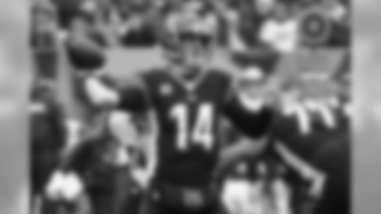 Cincinnati Bengals quarterback Andy Dalton (14) passes in the first half of an NFL football game against the New England Patriots, Sunday, Dec. 15, 2019, in Cincinnati. (AP Photo/Frank Victores)