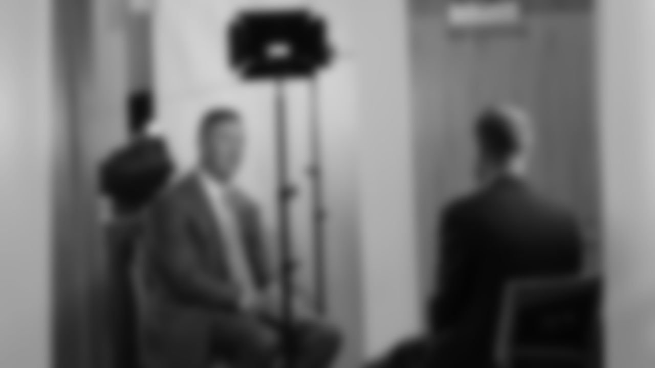 ST Coordinator Darrin Simmons meets with the media