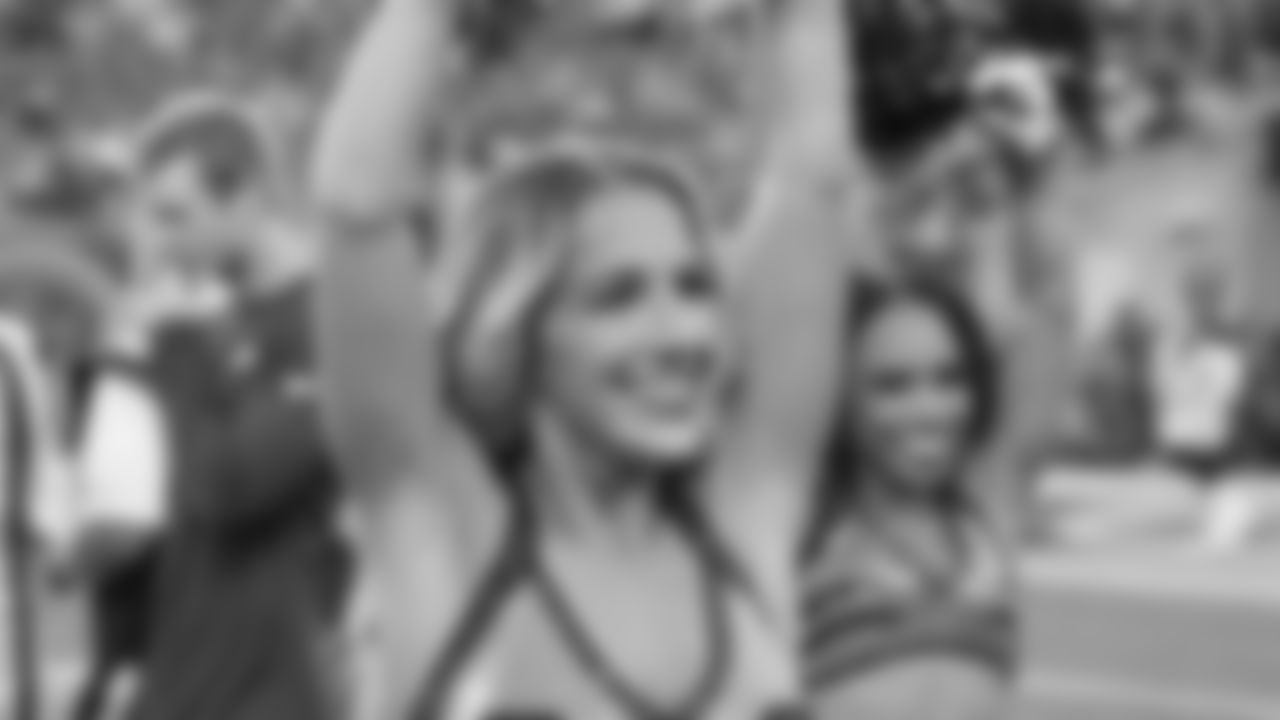 Ben-Gals cheerleaders perform at Paul Brown Stadium during the 2019 preseason game against the Indianapolis Colts.
