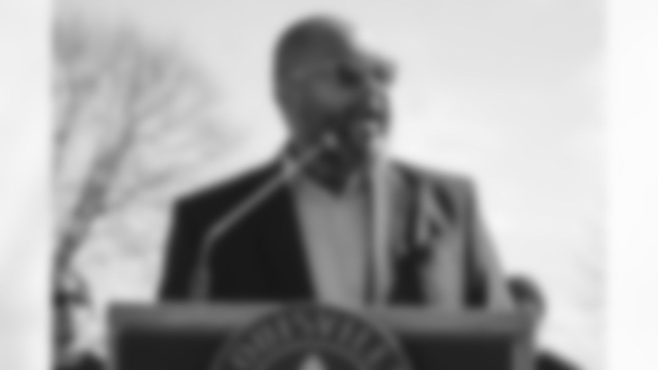 Scott Love, Executive Director of LISC Louisville, addresses the media during a press conference announcing Replacement Park in Louisville's Russell Neighborhood on Wednesday, March 1 2023.