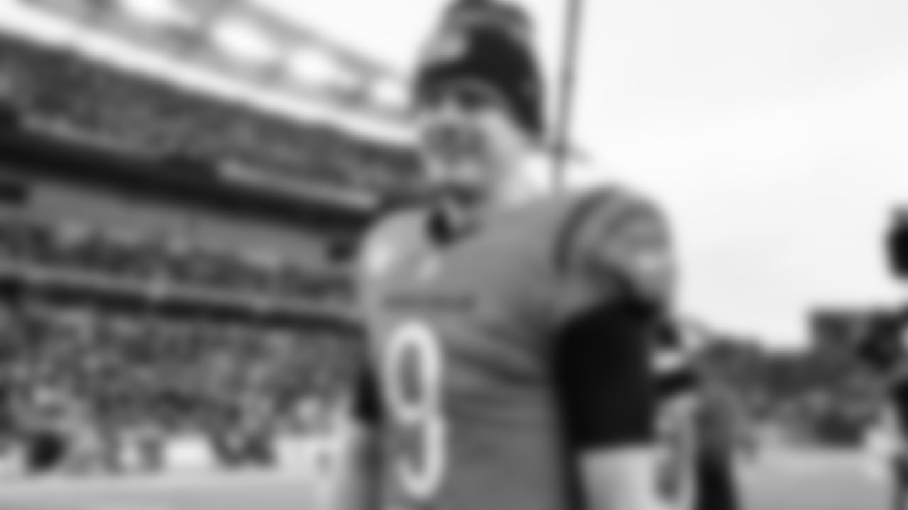 Quarterback Joe Burrow smiles following the Bengals 34-31 win over the Kansas City Chiefs.