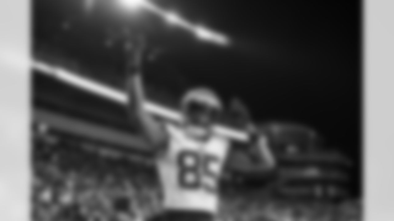 WR Tee Higgins celebrates a catch during the third quarter of the Bengals-Steelers game in Week 11 of the 2022 season.