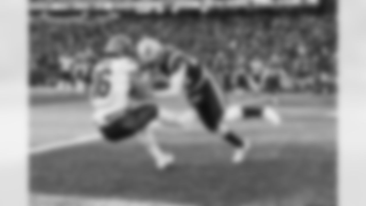 WR Trenton Irwin scores a touchdown in the second quarter of the Bengals-Patriots game on Saturday, December 24 2022 at Gillette Stadium in Foxborough, Massachusetts.