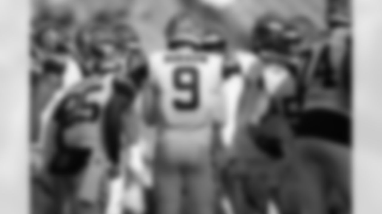 Joe Burrow leads the huddle during what would be a week 11 victory against the Tennessee Titans.