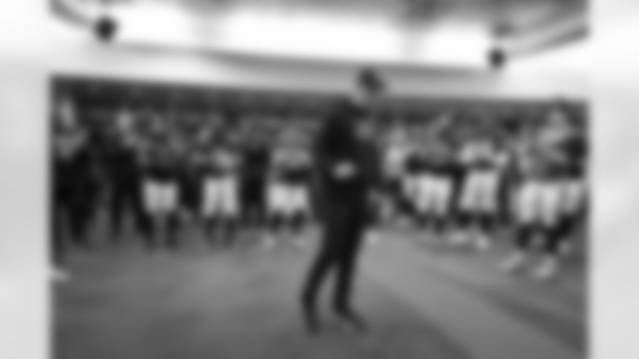 Head Coach Zac Taylor talks to the team after the Bengals beats the Browns 23-10 in Week 14 of the 2022 season at Paycor Stadium in Cincinnati, Ohio.