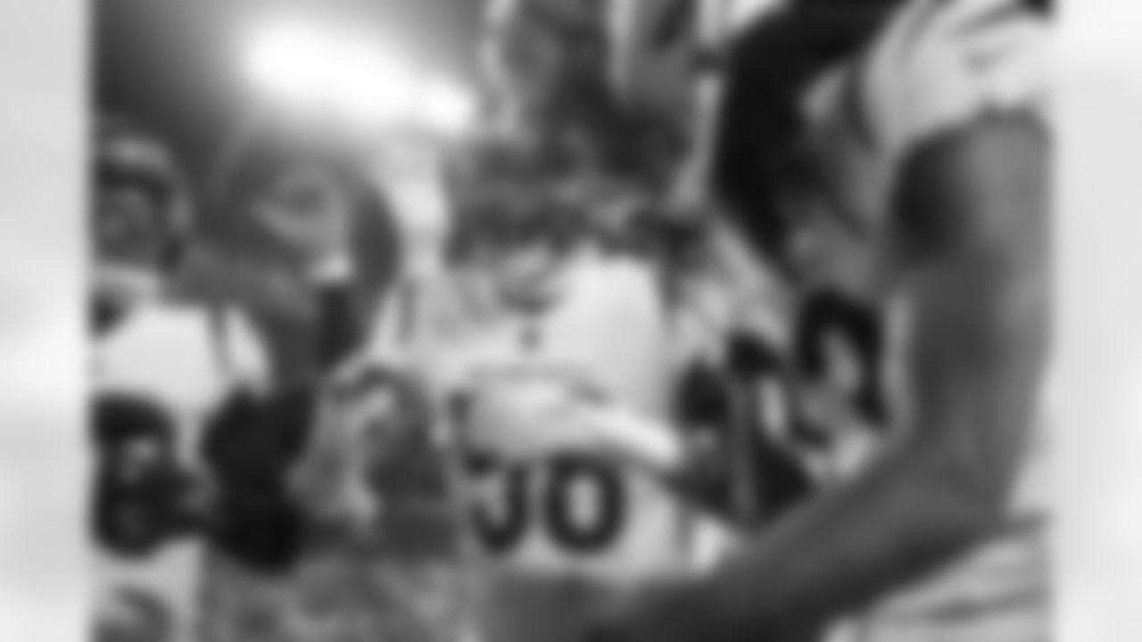DE Joseph Ossai celebrates a turnover in the fourth quarter of the Bengals-Buccaneers game in Week 15 at Raymond James Stadium in Tampa Bay, Florida on Sunday, December 18 2022.
