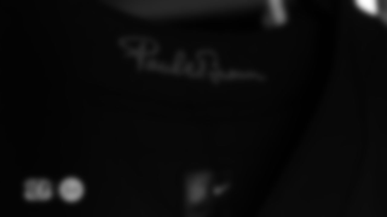 Paul Brown signature, black jersey neckline