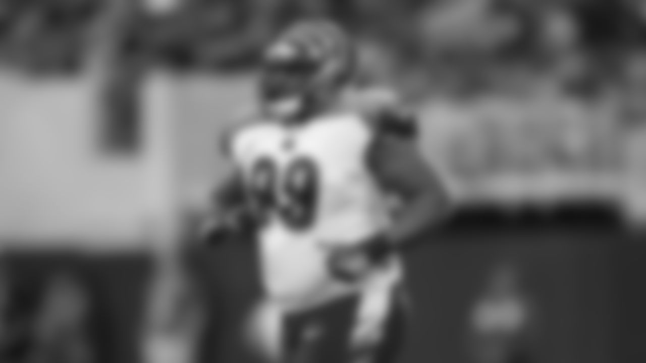 Cincinnati Bengals defensive tackle Andrew Billings (99) during an NFL football game against the Atlanta Falcons, Sunday, September 30, 2018, in Atlanta. The Bengals won 37-36. (Paul Abell via AP)