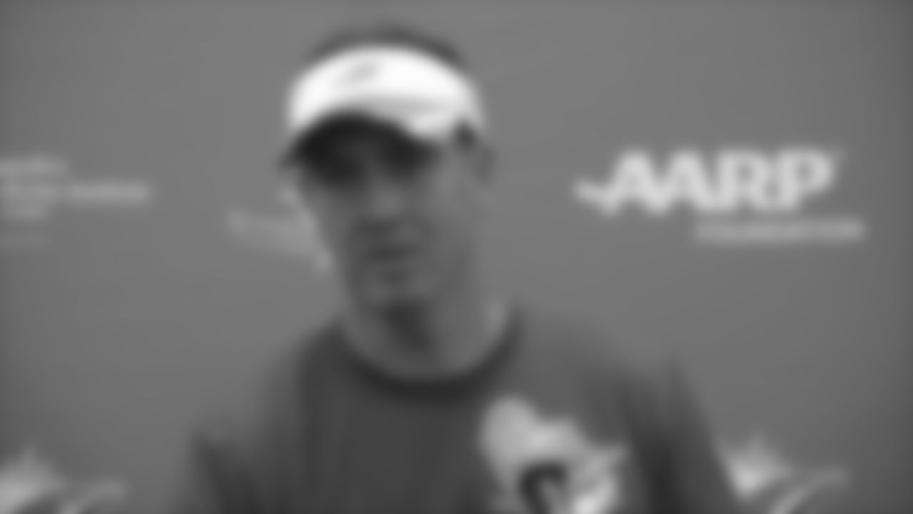 Dolphins interim defensive coordinator Lou Anarumo addresses the media.