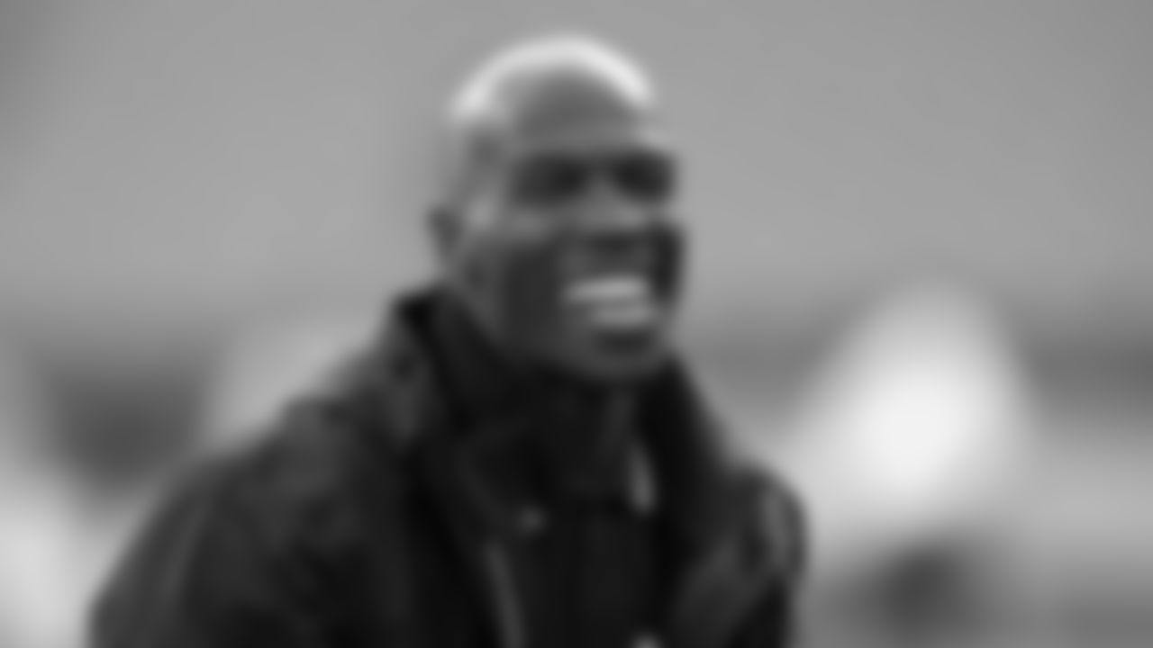 Chad Johnson watches warm ups before an NFL football game between the Cleveland Browns and the Pittsburgh Steelers in Cleveland, Ohio, Thursday, Sept. 22, 2022. (AP Photo/Ron Schwane)