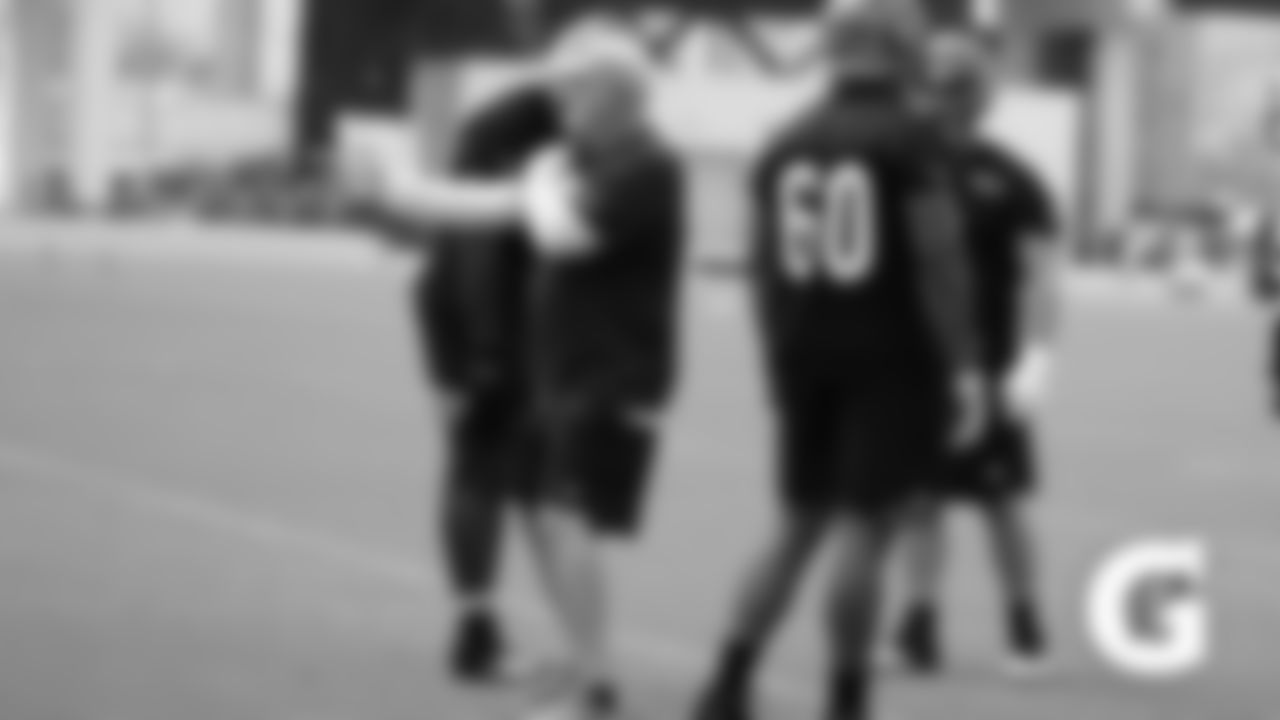 Offensive line coach Frank Pollack