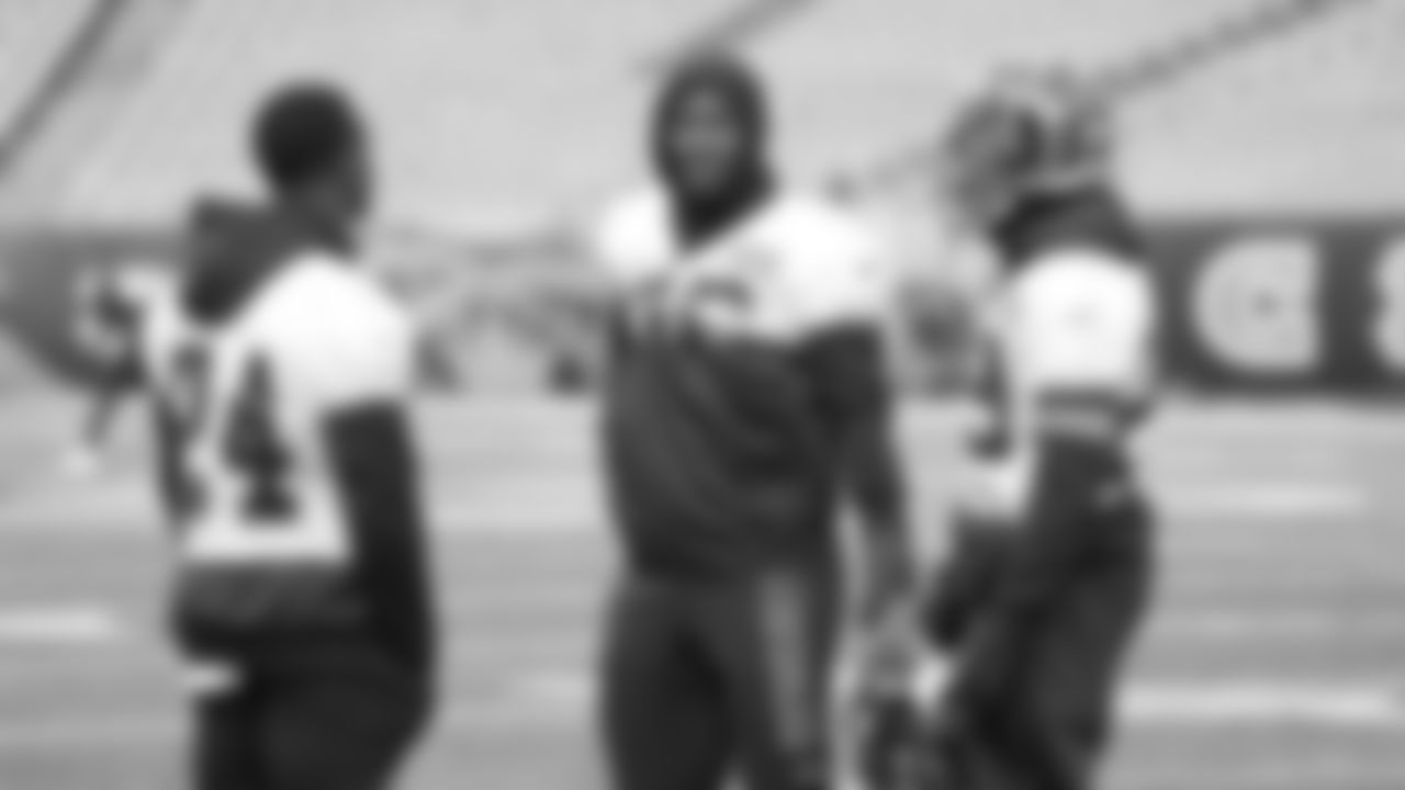 Defensive backs Darius Phillips, Shawn Williams and Tony McRae