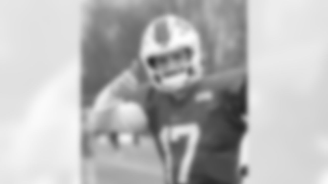 Josh Allen (17). Buffalo Bills Week 18 practice, January 5, 2023 at One Bills Drive.