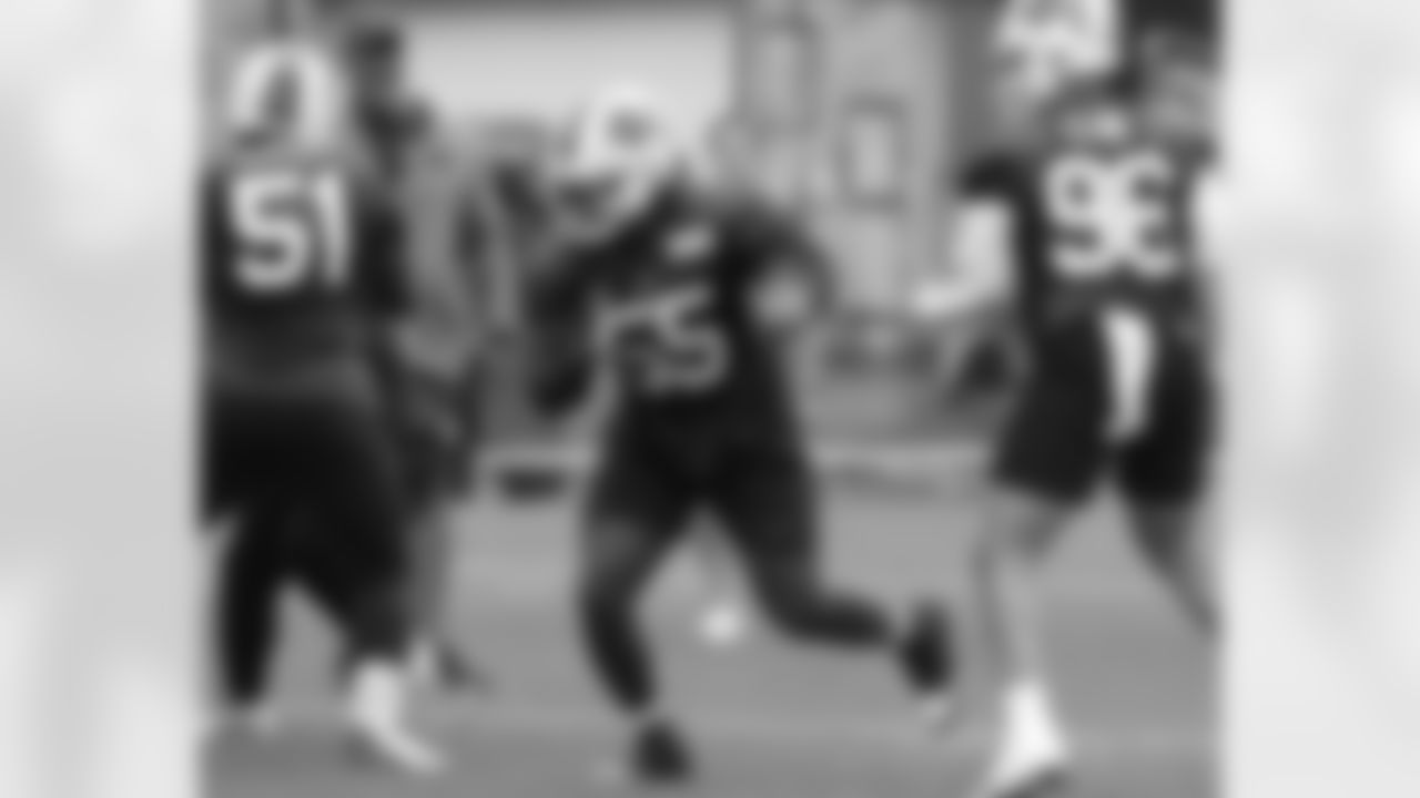 Boogie Basham (55). Buffalo Bills Training Camp at St. John Fisher University, August 10, 2023.